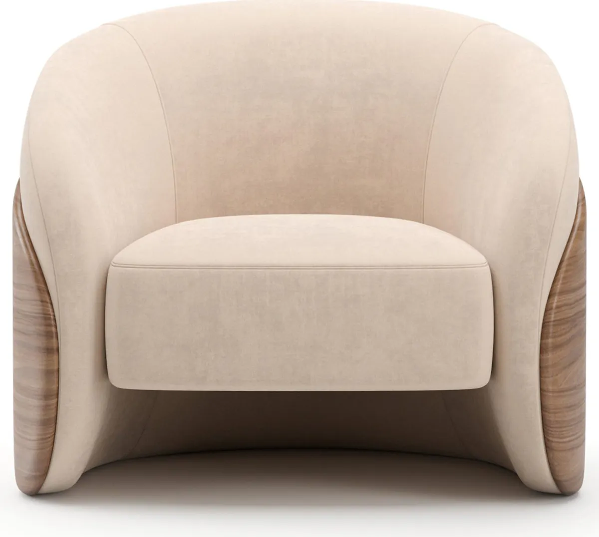 Caracole UPH-425V-134-A Fleur Wood Back Lounge Chair Caracole UPH-425V-134-A Fleur Wood Back Lounge Chair