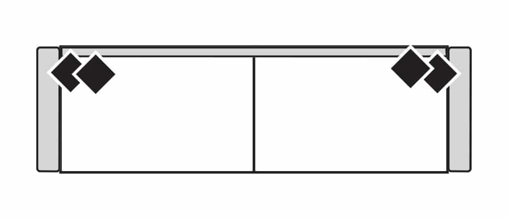 Four Seasons 47090GS REESE 2 SEAT GRANDE SOFA