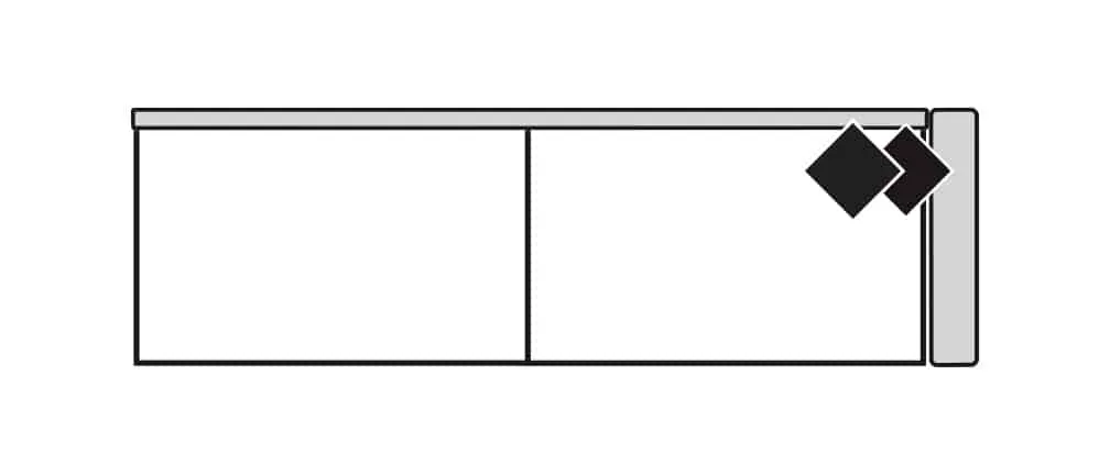 Four Seasons 3-241S-RSF CARLTON 41″ DEEP RSF 2 SEAT SOFA