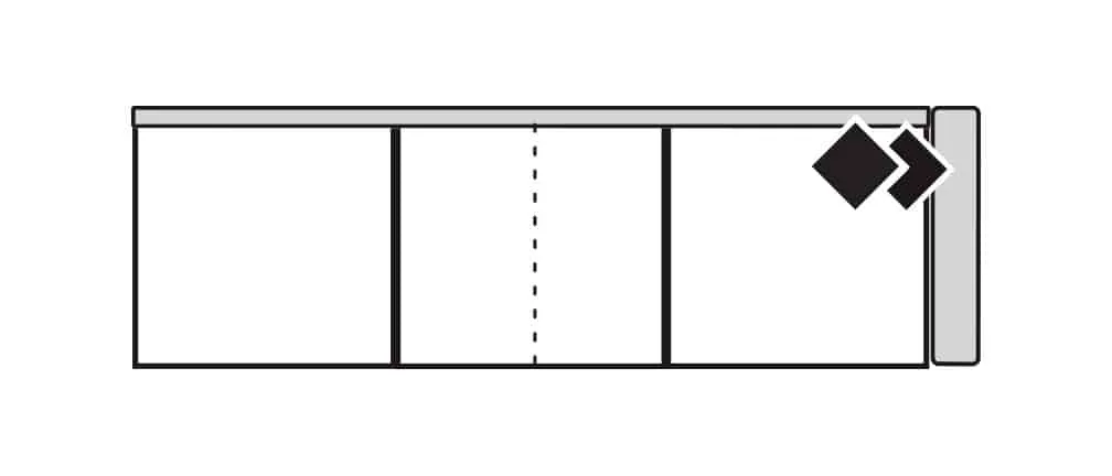 Four Seasons 3-341S-RSF CARLTON 41″ DEEP RSF 3 SEAT SOFA