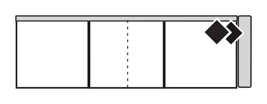 Four Seasons U7-341S-RSF MCMICHAEL 41" DEEP RSF 3 SEAT SOFA UPHOLSTERED WITHOUT SKIRT Four Seasons U7-341S-RSF MCMICHAEL 41" DEEP RSF 3 SEAT SOFA UPHOLSTERED WITHOUT SKIRT