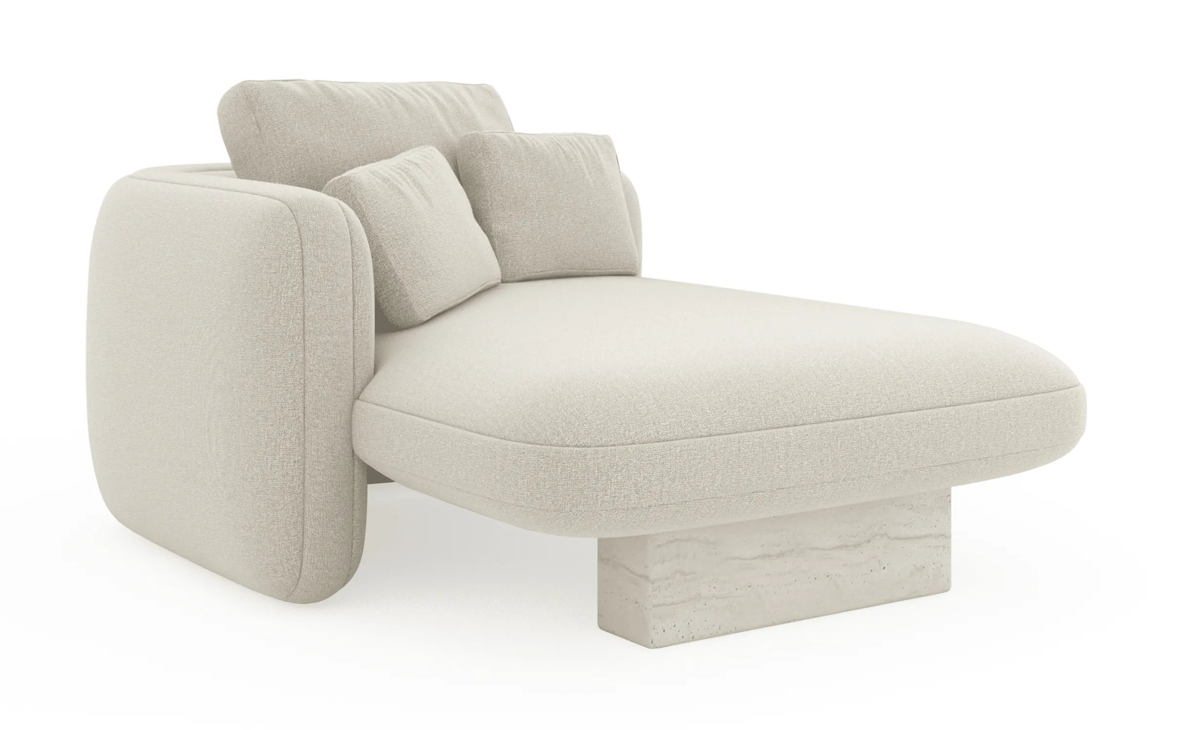 Caracole UPH-425V-LH5-B Overlap LAF Chaise Ecru
