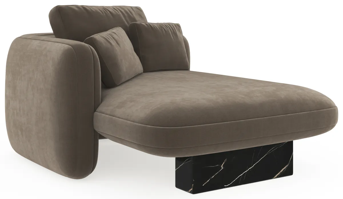 Caracole UPH-425V-LH5-A Overlap LAF Chaise Dark Taupe Caracole UPH-425V-LH5-A Overlap LAF Chaise Dark Taupe