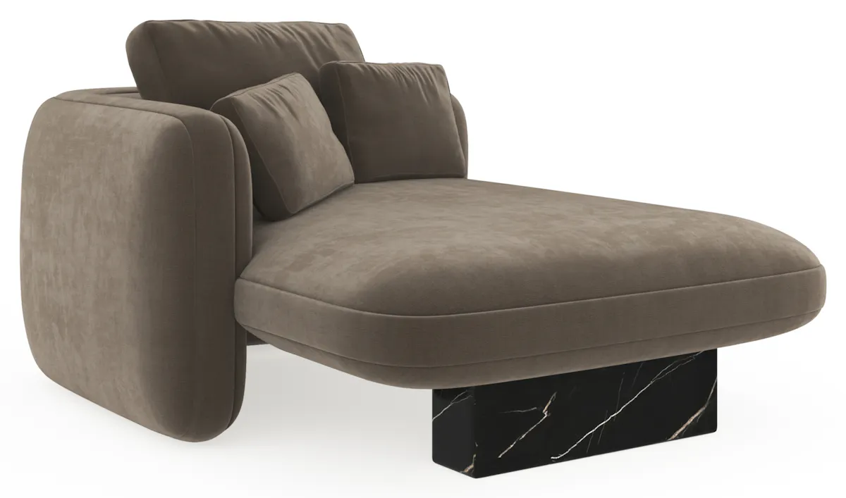 Caracole UPH-425V-LH5-A Overlap LAF Chaise Dark Taupe Caracole UPH-425V-LH5-A Overlap LAF Chaise Dark Taupe