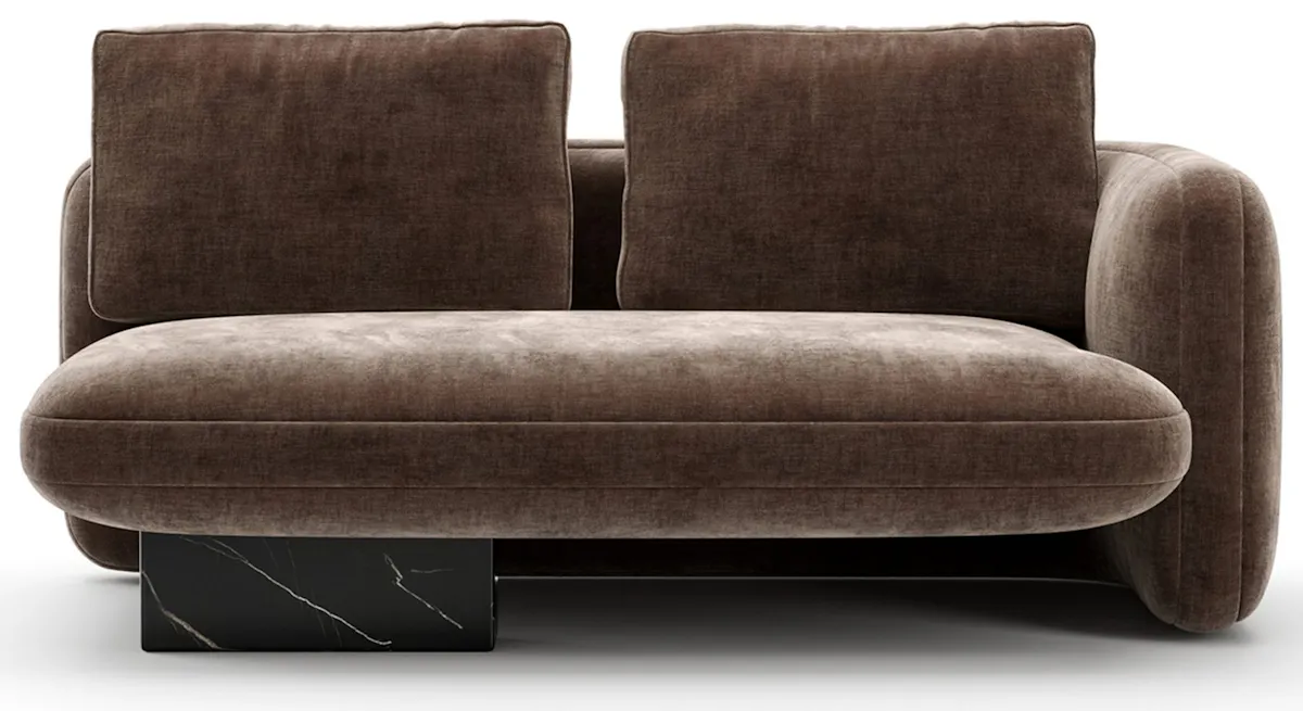 Caracole UPH-425V-RL5-A Overlap RAF Loveseat Dark Taupe Caracole UPH-425V-RL5-A Overlap RAF Loveseat Dark Taupe