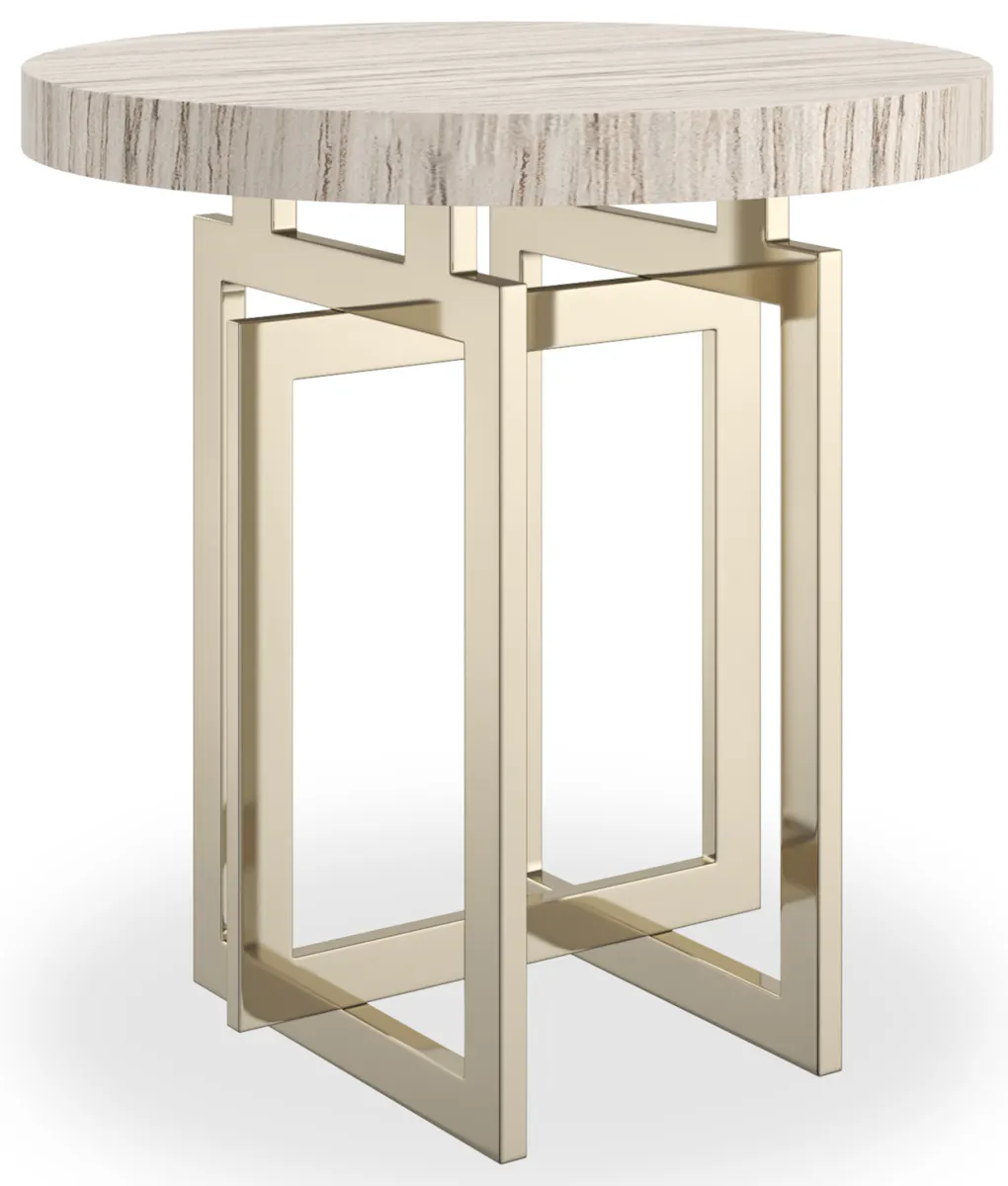 Caracole CLA-425V-4116 Wish You Were Here Rnd Side Table Lt Caracole CLA-425V-4116 Wish You Were Here Rnd Side Table Lt