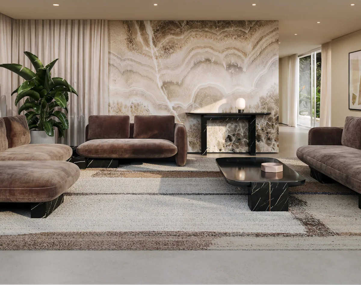 Caracole UPH-425V-011-A Overlap Sofa Dark Taupe Caracole UPH-425V-011-A Overlap Sofa Dark Taupe