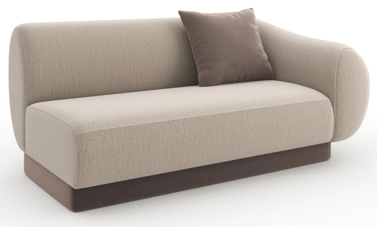Caracole UPH-425V-RL1-A Seta RAF Loveseat Oatmeal Caracole UPH-425V-RL1-A Seta RAF Loveseat Oatmeal