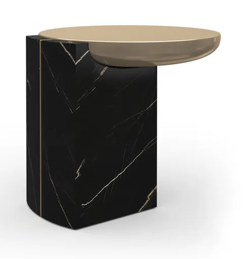 Caracole CLA-425V-418 Overlap Round Side Table Dark Caracole CLA-425V-418 Overlap Round Side Table Dark