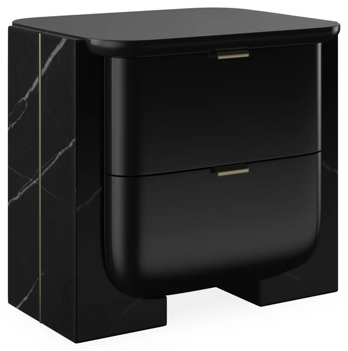 Caracole CLA-425V-0616 Overlap Small Nightstand Dark Caracole CLA-425V-0616 Overlap Small Nightstand Dark