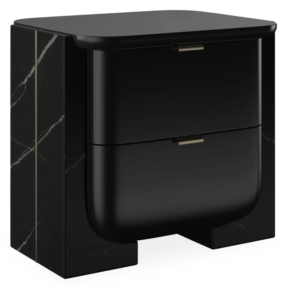 Caracole CLA-425V-0616 Overlap Small Nightstand Dark Caracole CLA-425V-0616 Overlap Small Nightstand Dark