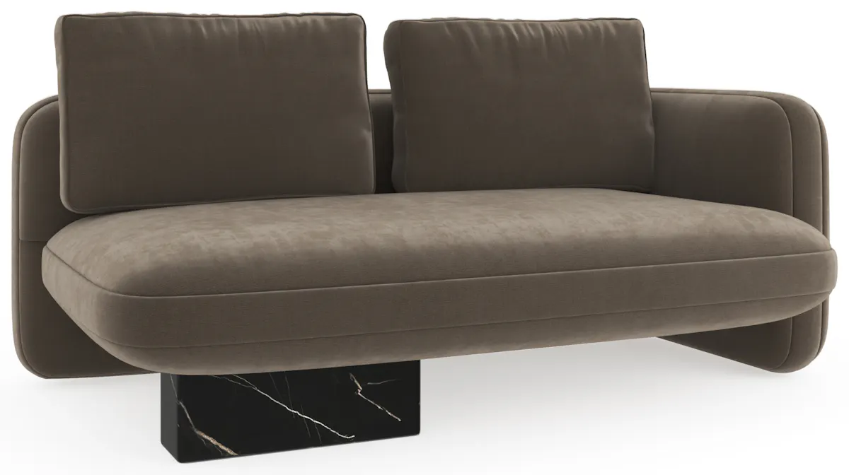 Caracole UPH-425V-RL5-A Overlap RAF Loveseat Dark Taupe Caracole UPH-425V-RL5-A Overlap RAF Loveseat Dark Taupe