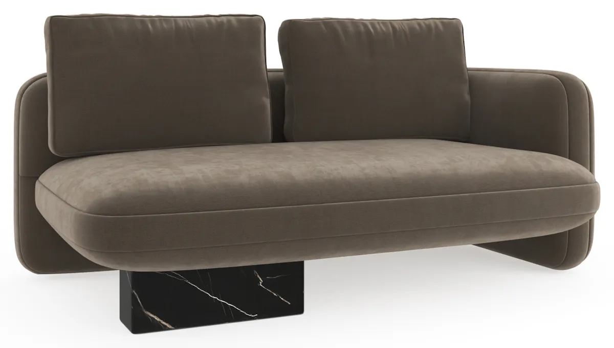 Caracole UPH-425V-RL5-A Overlap RAF Loveseat Dark Taupe Caracole UPH-425V-RL5-A Overlap RAF Loveseat Dark Taupe