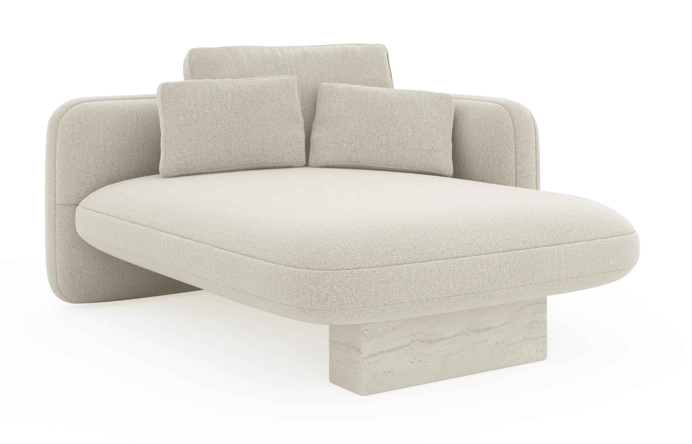 Caracole UPH-425V-RH5-B Overlap RAF Chaise Ecru