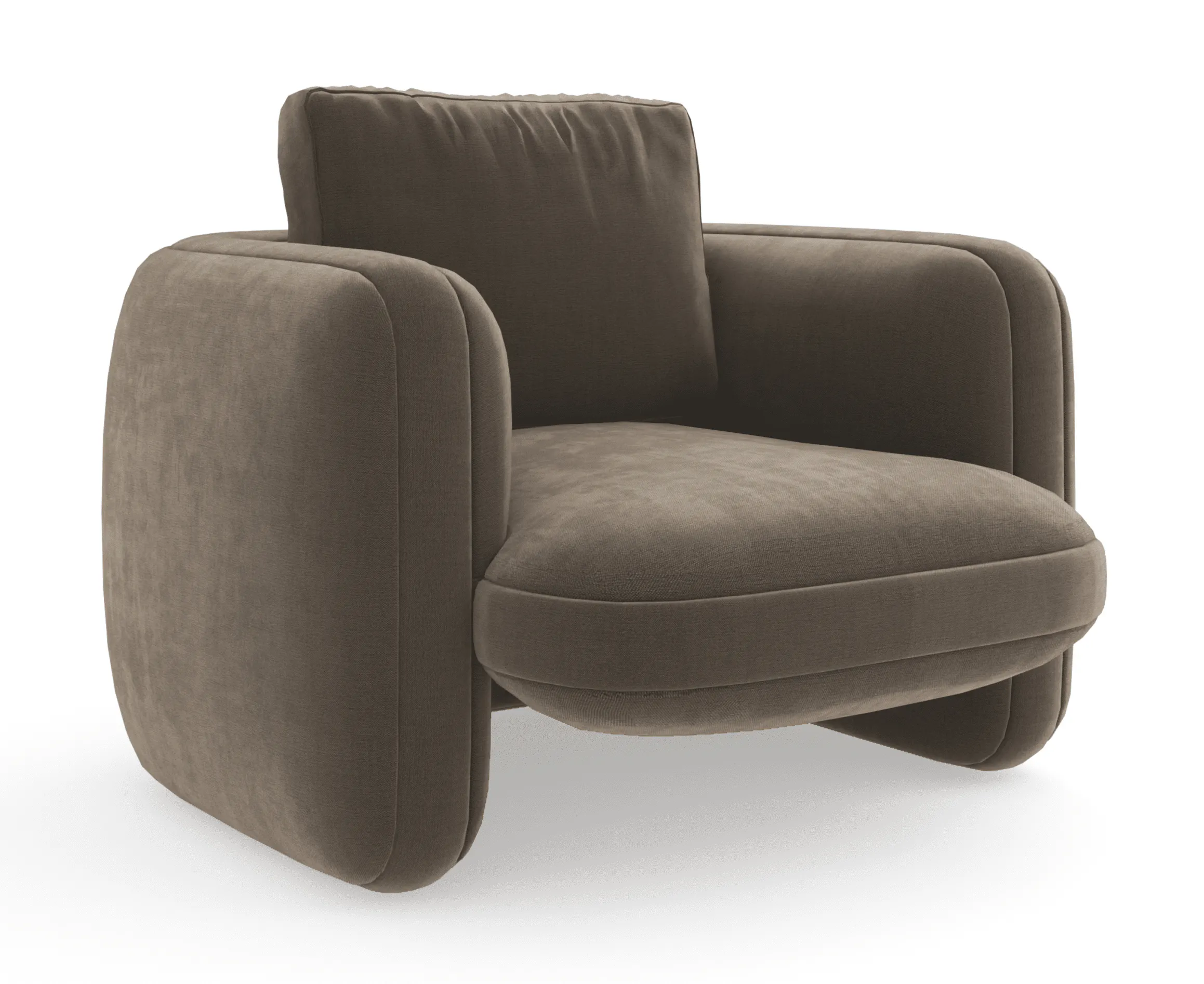 Caracole UPH-425V-032-A Overlap Chair Dark Taupe