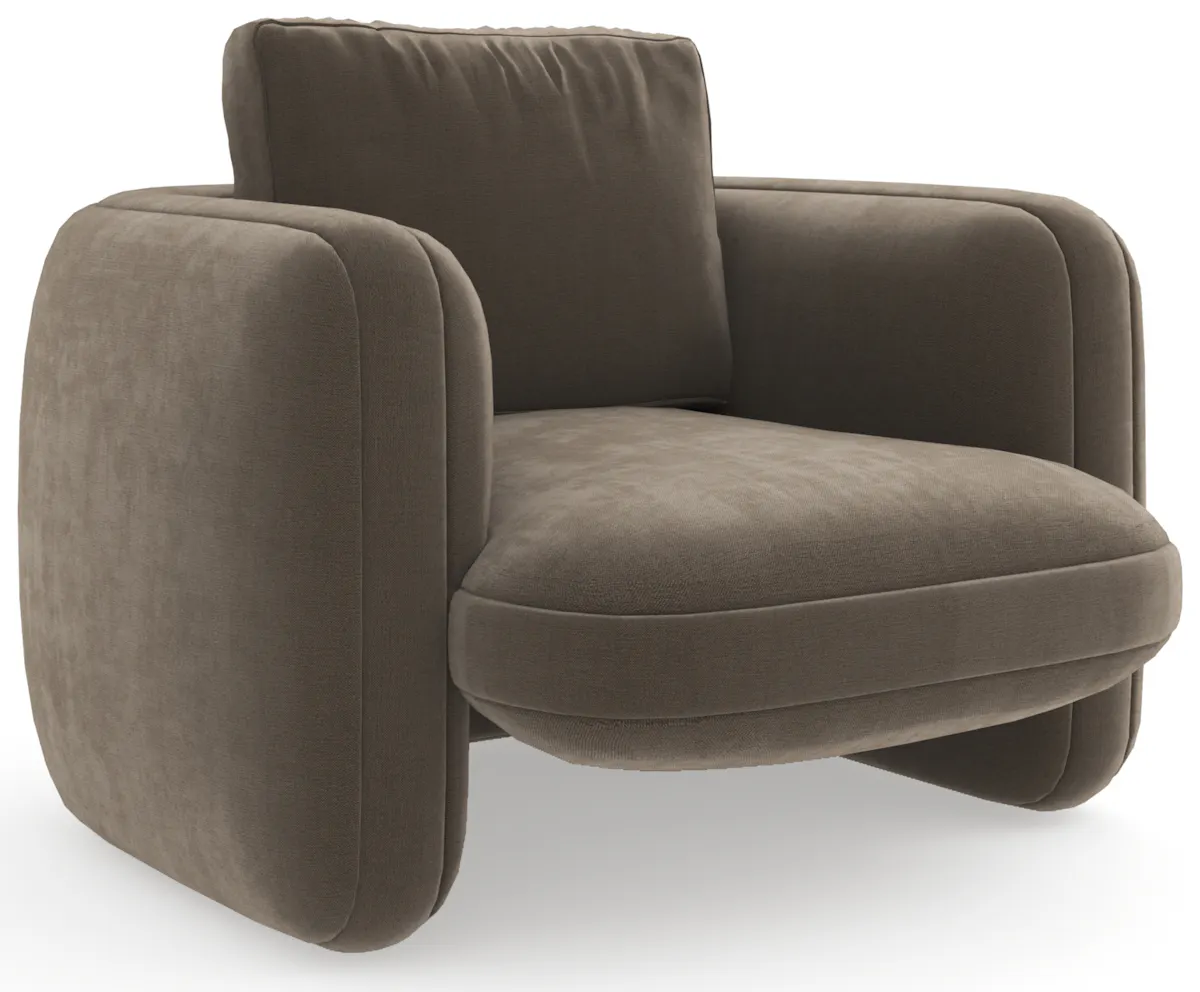 Caracole UPH-425V-032-A Overlap Chair Dark Taupe Caracole UPH-425V-032-A Overlap Chair Dark Taupe