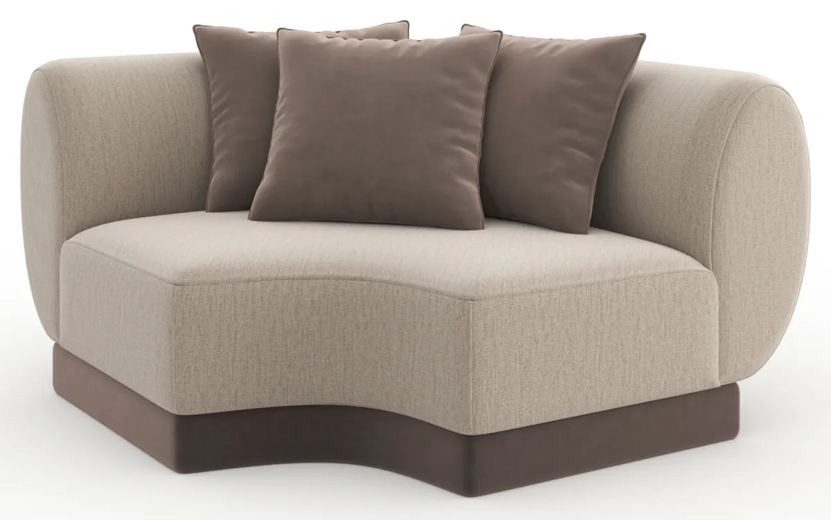 Caracole UPH-425V-CR1-A Seta Corner Oatmeal Caracole UPH-425V-CR1-A Seta Corner Oatmeal