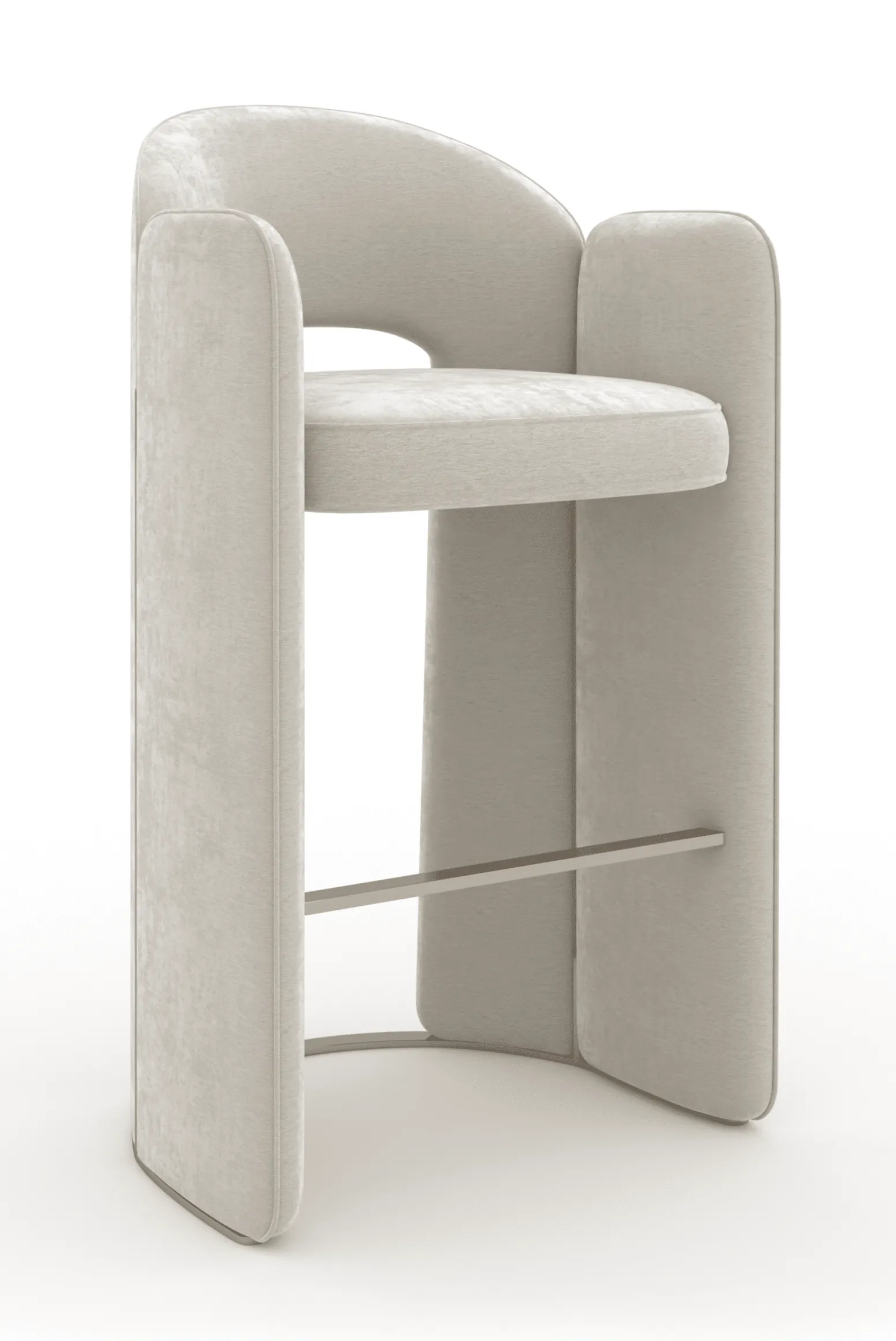 Caracole CLA-425V-301 Overlap Bar Stool Ivory
