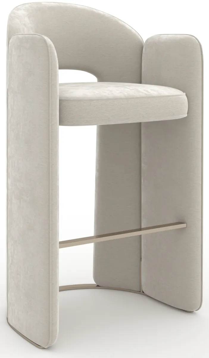 Caracole CLA-425V-301 Overlap Bar Stool Ivory Caracole CLA-425V-301 Overlap Bar Stool Ivory