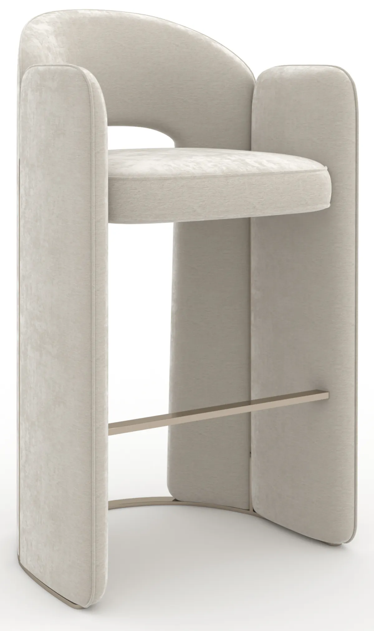 Caracole CLA-425V-301 Overlap Bar Stool Ivory Caracole CLA-425V-301 Overlap Bar Stool Ivory