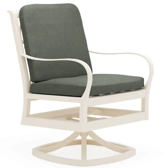 Woodard 8Z0472SB Scala Swivel Dining Chair with Optional Back Cushion