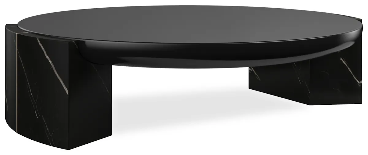 Caracole CLA-425V-407 Overlap Round Cocktail Table Dark Caracole CLA-425V-407 Overlap Round Cocktail Table Dark