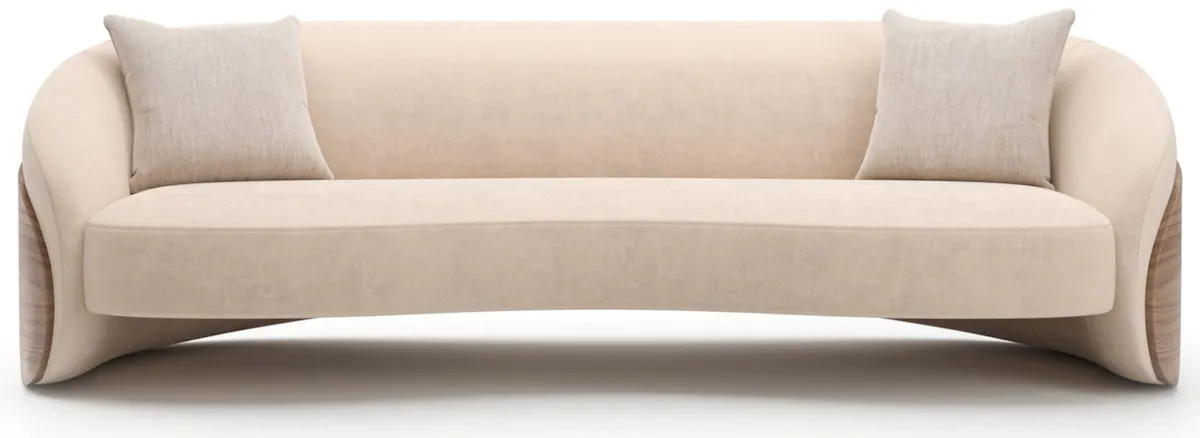 Caracole UPH-425V-115-A Fleur Wood Back Sofa Caracole UPH-425V-115-A Fleur Wood Back Sofa