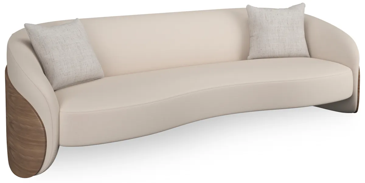 Caracole UPH-425V-115-A Fleur Wood Back Sofa Caracole UPH-425V-115-A Fleur Wood Back Sofa
