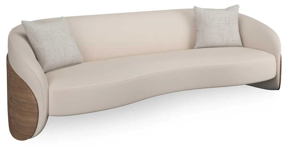 Caracole UPH-425V-115-A Fleur Wood Back Sofa Caracole UPH-425V-115-A Fleur Wood Back Sofa