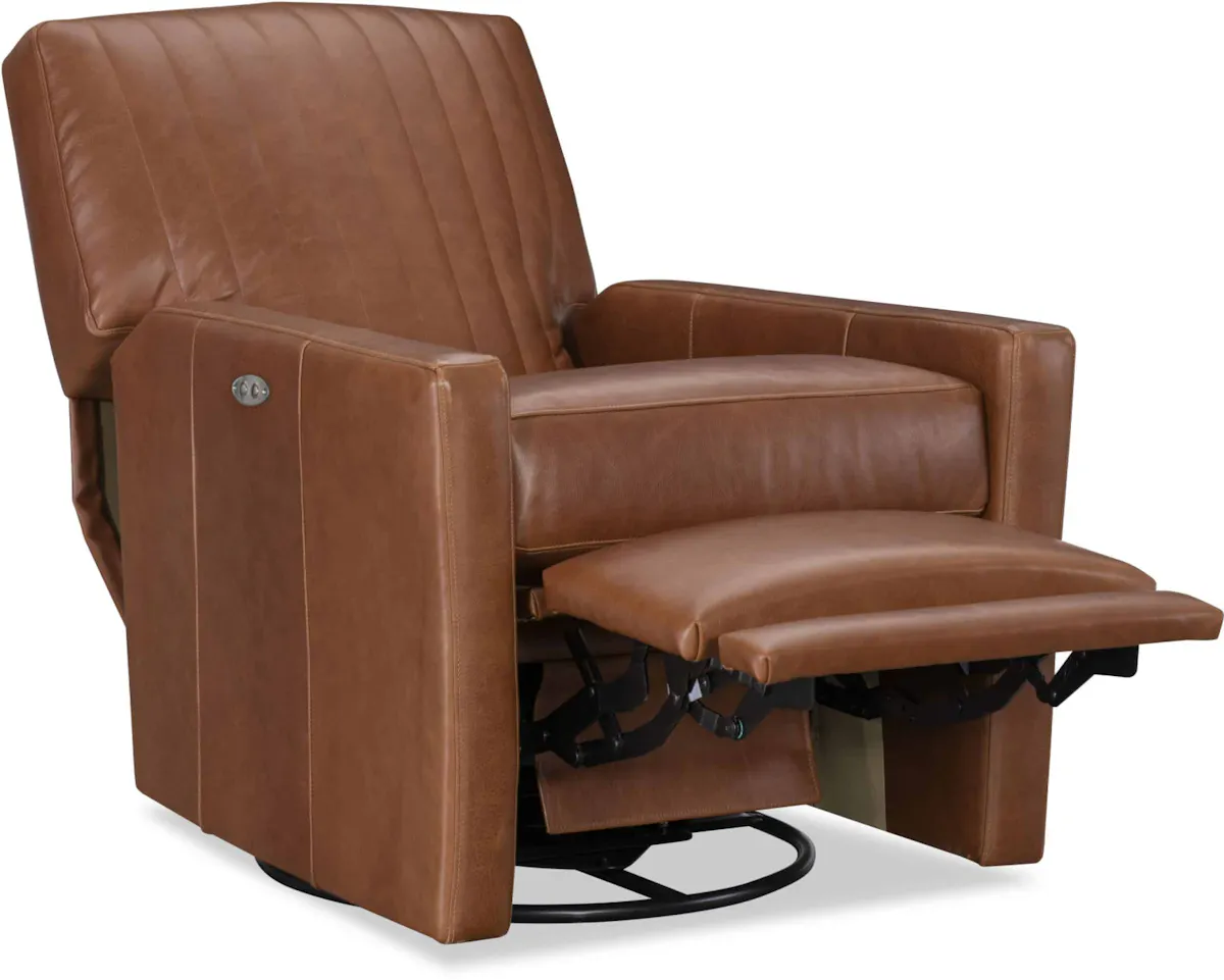 CR Laine L1775-05CHSWPR Malcolm Leather Swivel Power Recliner Channel Back CR Laine L1775-05CHSWPR Malcolm Leather Swivel Power Recliner Channel Back