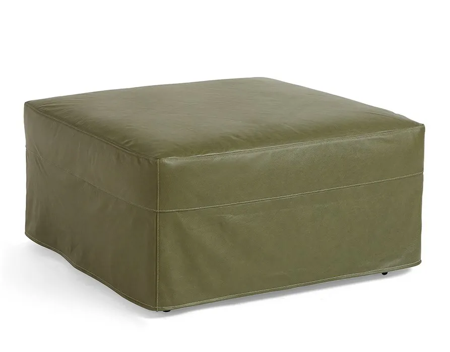 Four Seasons L-Large Square Ottoman LARGE SQUARE LEATHER OTTOMAN