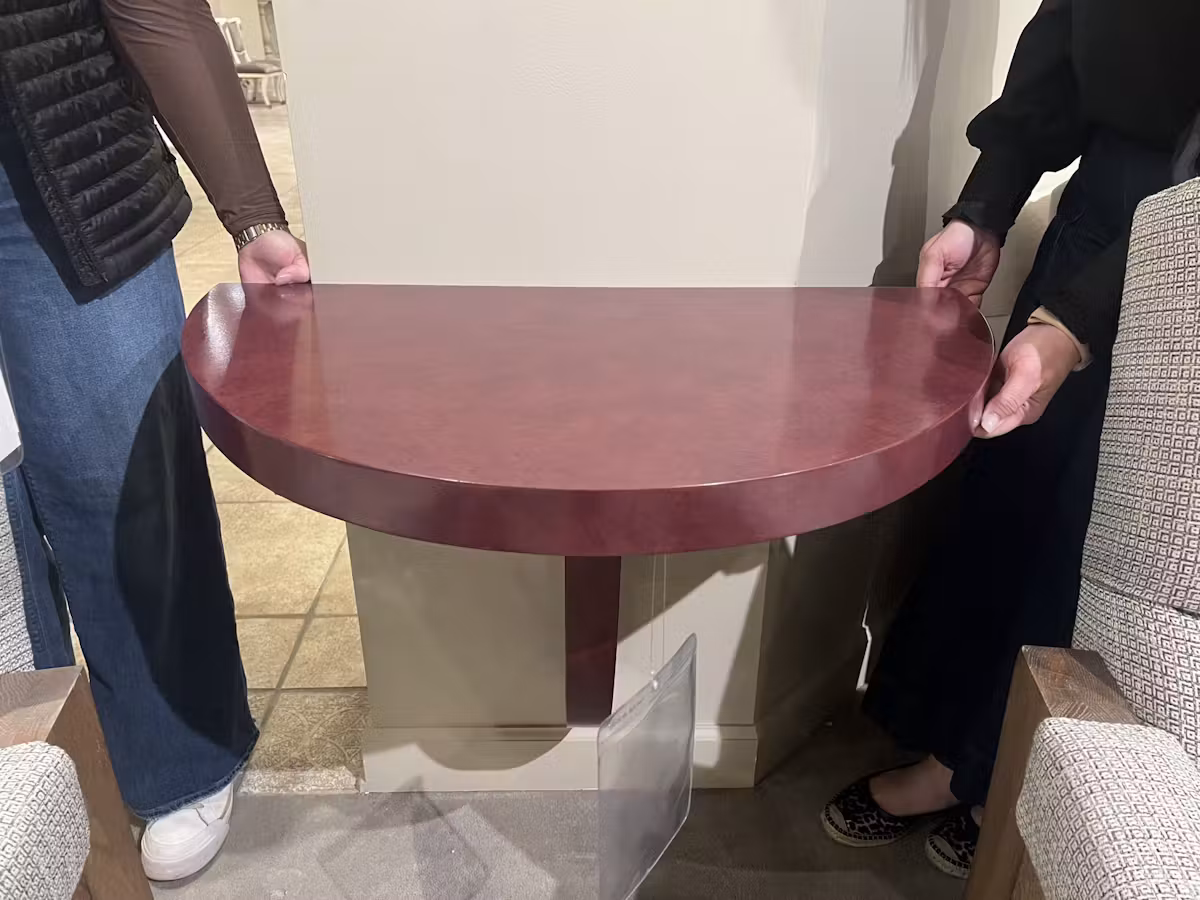 Highland House HH28-120-C1/10 Custom Red Floating Console Highland House HH28-120-C1/10 Custom Red Floating Console