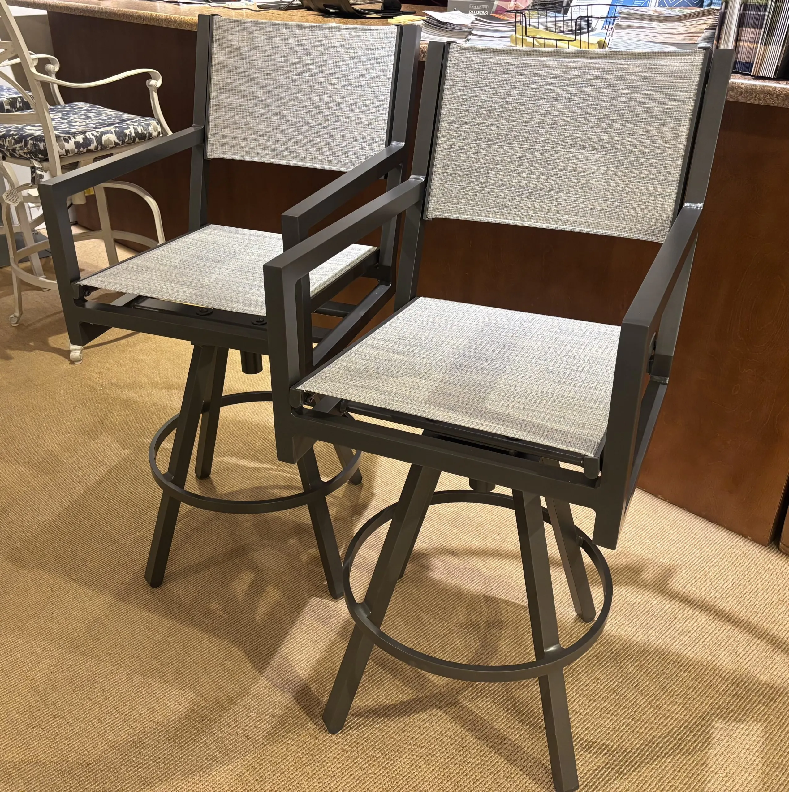 Woodard 570468 Pair of Palm Coast Bar Stools
