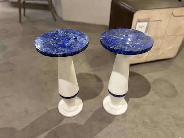 Maitland-Smith 8379-30L/60 Lapis Martini Table Maitland-Smith 8379-30L/60 Lapis Martini Table