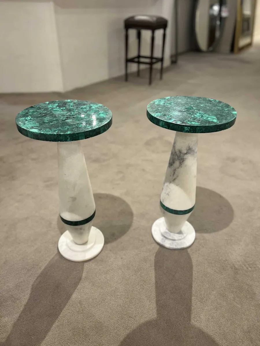 Maitland-Smith 8379-30M/70 Malachite Martini Table Maitland-Smith 8379-30M/70 Malachite Martini Table