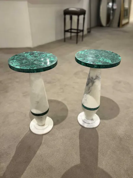 Maitland-Smith 8379-30M/70 Malachite Martini Table Maitland-Smith 8379-30M/70 Malachite Martini Table
