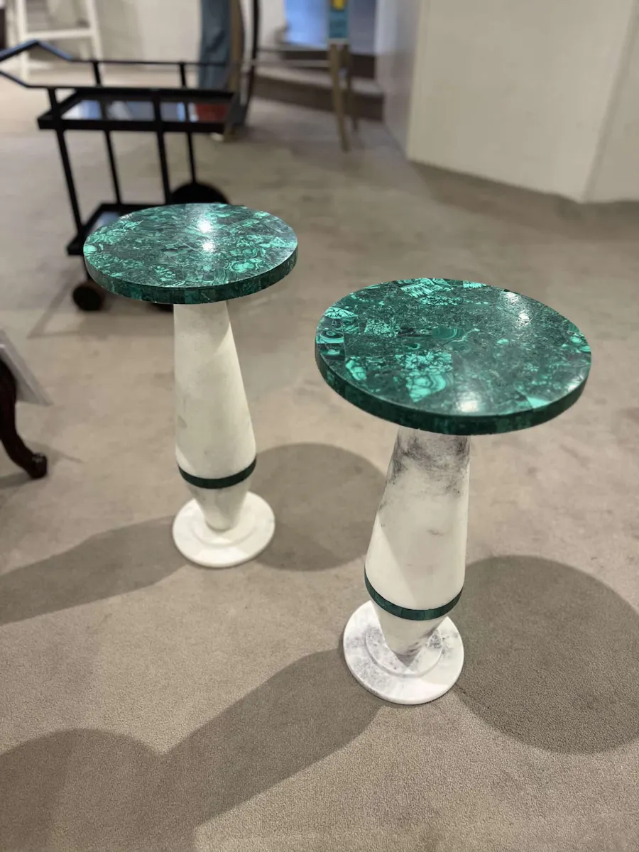 Maitland-Smith 8379-30M/70 Malachite Martini Table Maitland-Smith 8379-30M/70 Malachite Martini Table