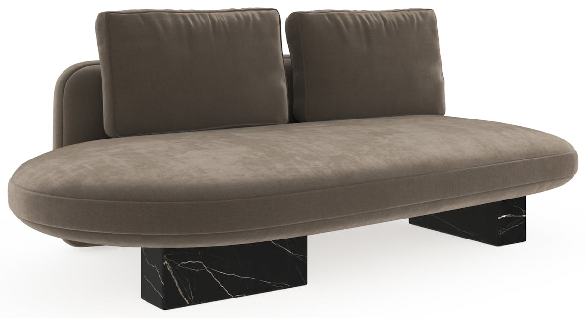 Caracole UPH-425V-RL7-A Overlap RAF Armless Bumper Dk Taupe Caracole UPH-425V-RL7-A Overlap RAF Armless Bumper Dk Taupe