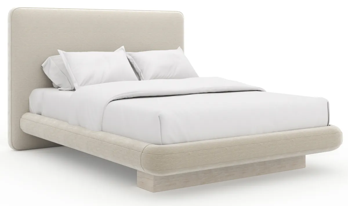 Caracole CLA-425V-101 Overlap Uph Qn Bed Ivory Caracole CLA-425V-101 Overlap Uph Qn Bed Ivory