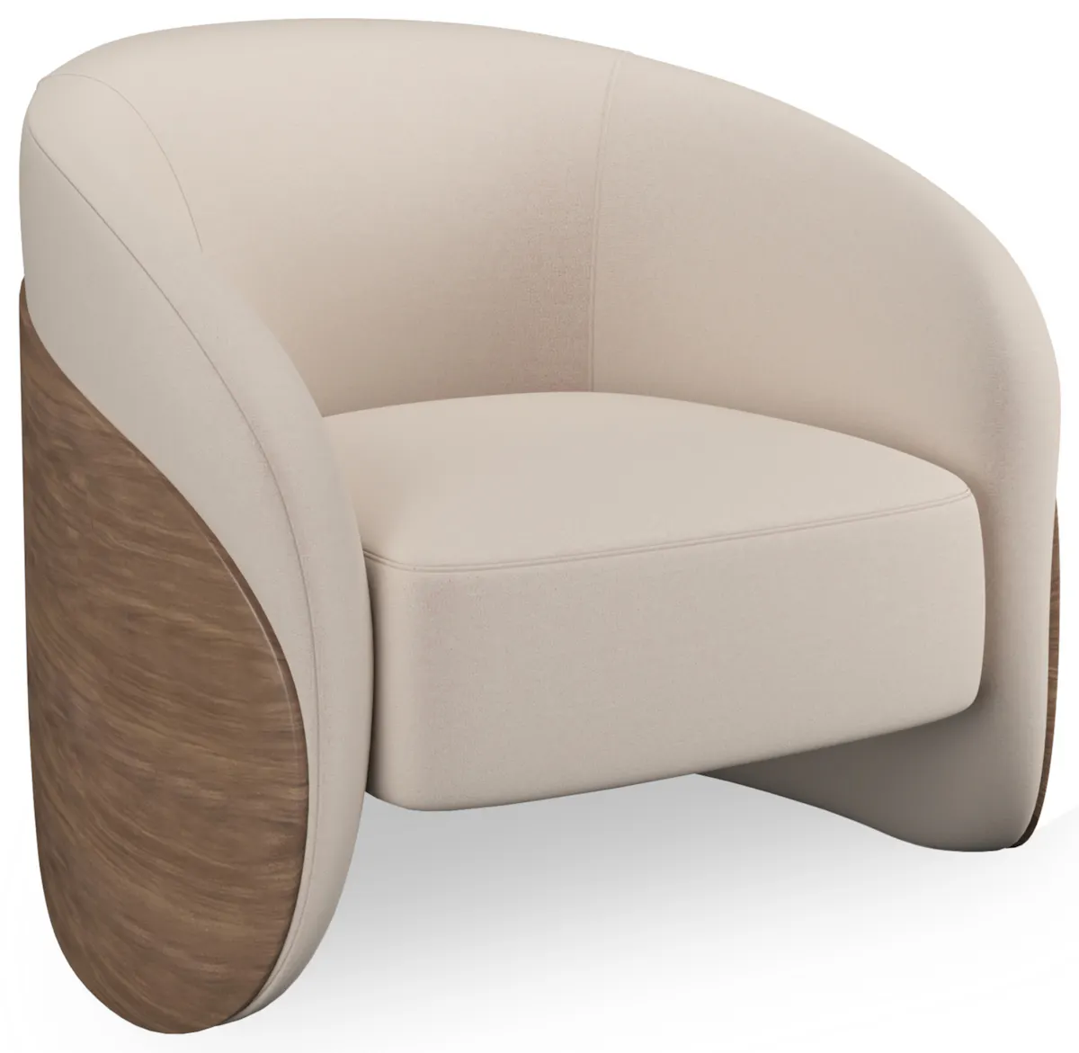 Caracole UPH-425V-134-A Fleur Wood Back Lounge Chair Caracole UPH-425V-134-A Fleur Wood Back Lounge Chair