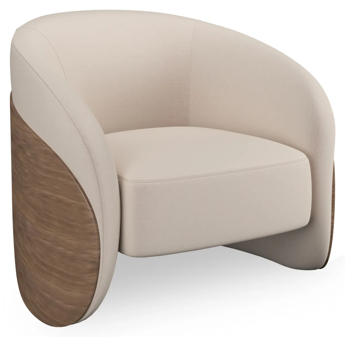 Caracole UPH-425V-134-A Fleur Wood Back Lounge Chair Caracole UPH-425V-134-A Fleur Wood Back Lounge Chair