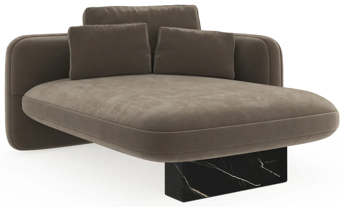 Caracole UPH-425V-RH5-A Overlap RAF Chaise Dark Taupe Caracole UPH-425V-RH5-A Overlap RAF Chaise Dark Taupe