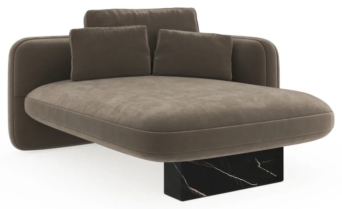 Caracole UPH-425V-RH5-A Overlap RAF Chaise Dark Taupe Caracole UPH-425V-RH5-A Overlap RAF Chaise Dark Taupe
