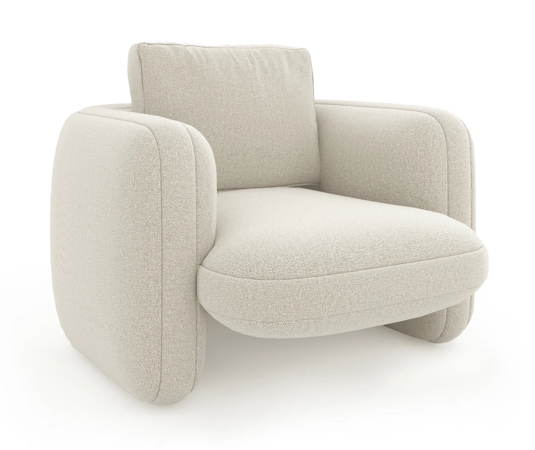 Caracole UPH-425V-032-B Overlap Chair Ecru