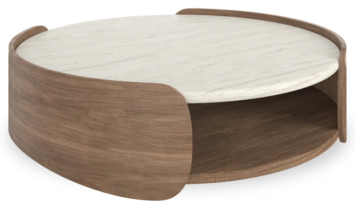 Caracole CLA-425V-4027 Fleur Open Cocktail Table W/Wood Shelf Caracole CLA-425V-4027 Fleur Open Cocktail Table W/Wood Shelf