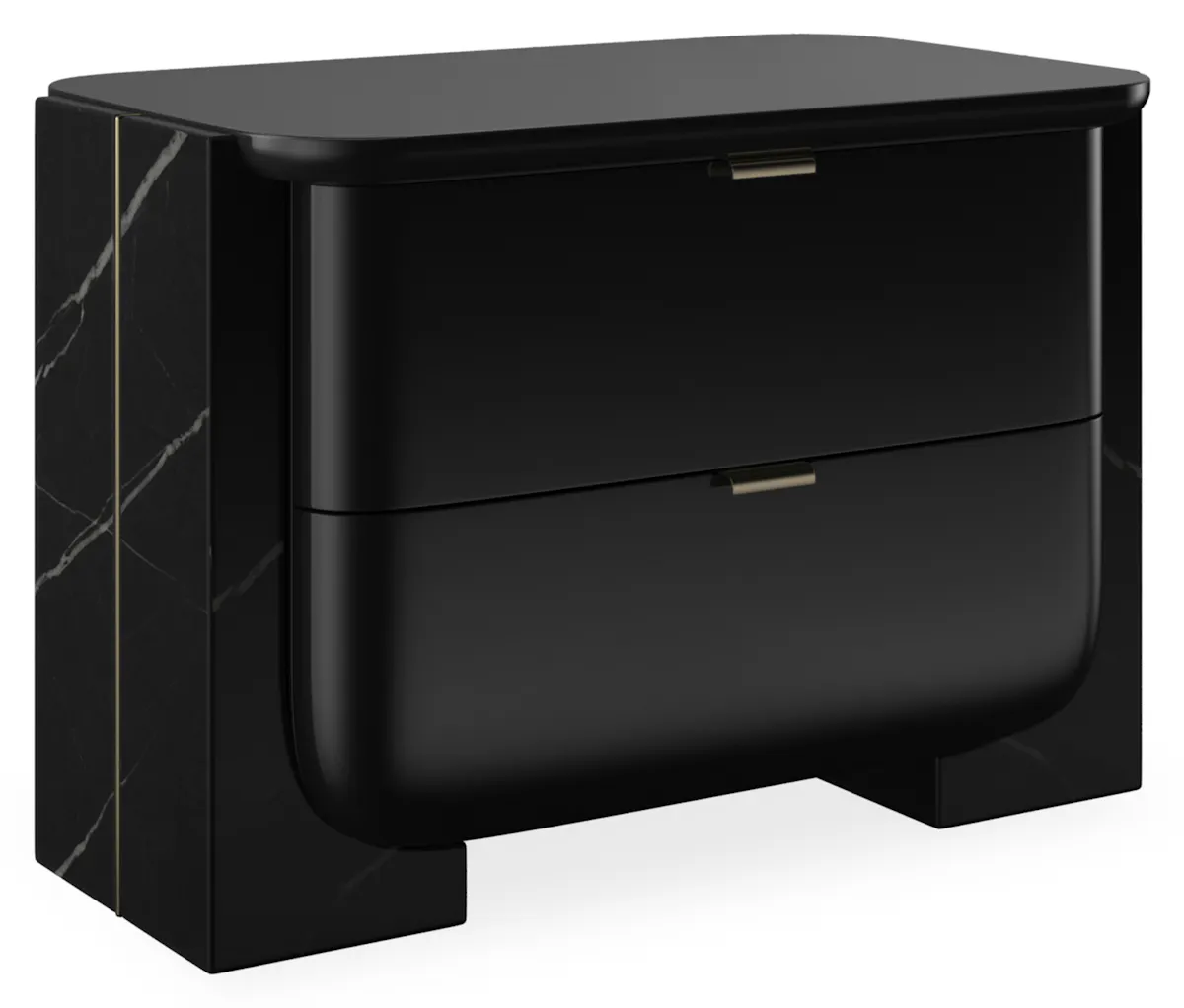 Caracole CLA-425V-0617 Overlap Large Nightstand Dark Caracole CLA-425V-0617 Overlap Large Nightstand Dark