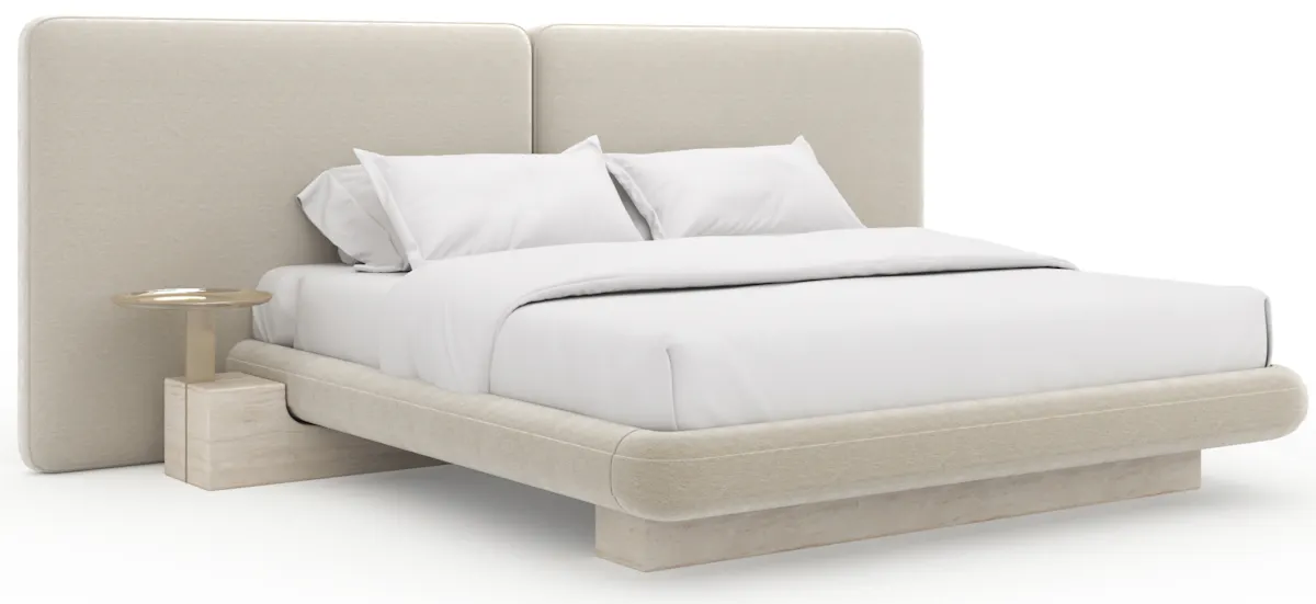 Caracole CLA-425V-128 Overlap Uph 2 Panel Kg Bed Ivory Caracole CLA-425V-128 Overlap Uph 2 Panel Kg Bed Ivory