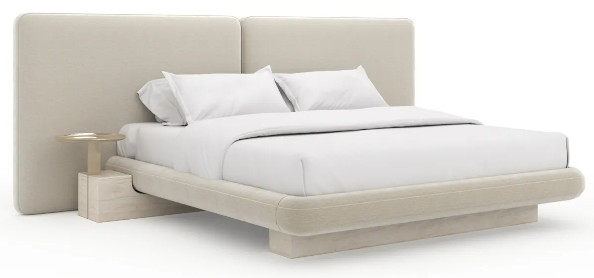Caracole CLA-425V-128 Overlap Uph 2 Panel Kg Bed Ivory Caracole CLA-425V-128 Overlap Uph 2 Panel Kg Bed Ivory