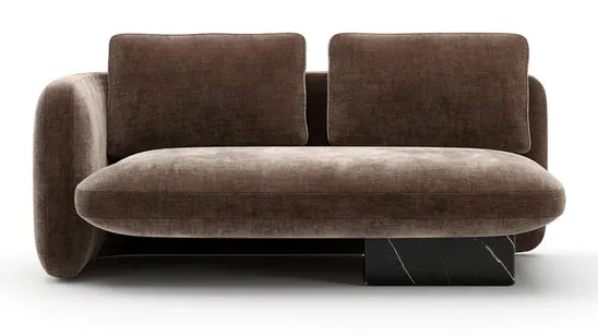 Caracole UPH-425V-LL5-A Overlap LAF Loveseat Dark Taupe Caracole UPH-425V-LL5-A Overlap LAF Loveseat Dark Taupe