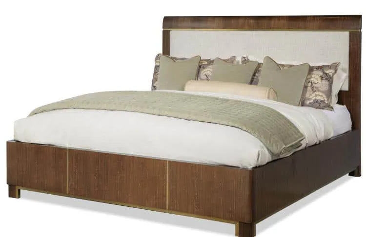 Century CEA-126-V1 Maxwell Upholstered Panel King Bed - Clove Century CEA-126-V1 Maxwell Upholstered Panel King Bed - Clove